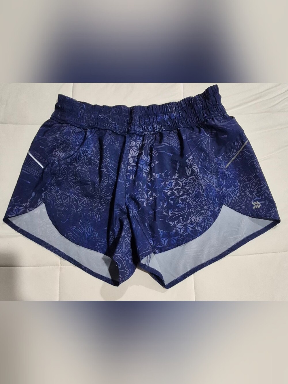 Women’s Navy Floral Athletic Shorts - Lightweight Activewear